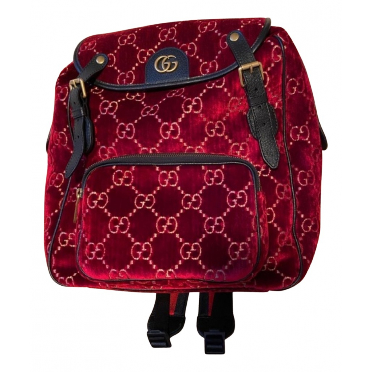 Velvet backpack Gucci Burgundy in 